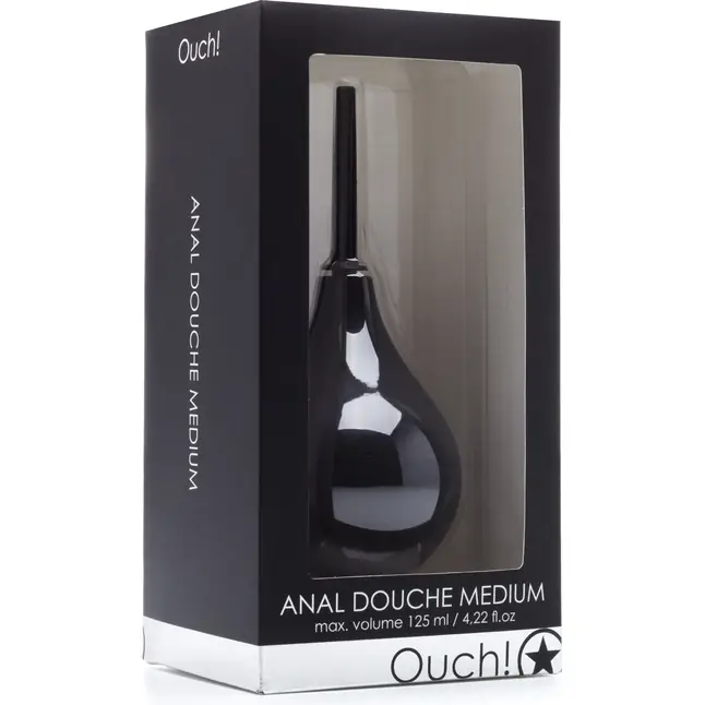 Черный анальный душ Anal Douche Medium - Ouch!. Фотография 2.