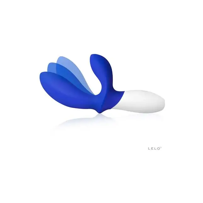 Синий вибромассажёр простаты Loki Wave Federal Blue с отростком для стимуляции промежности - 19,6 см. Фотография 3.