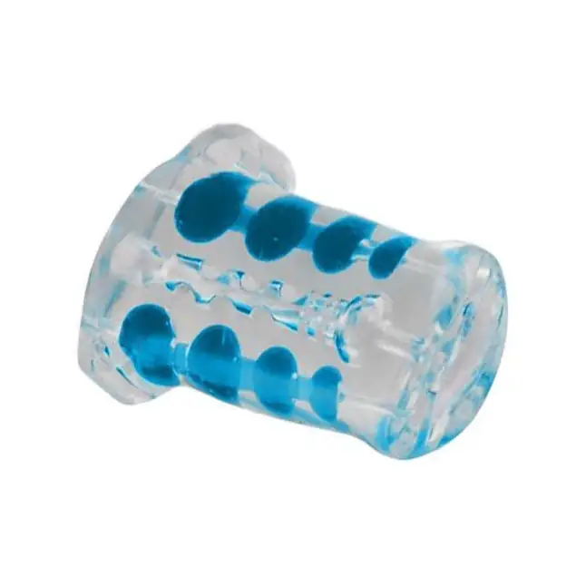 Стимулирующий мастурбатор с бусинками CyberSkin Double Pleasure Comfort Grip Stroker - CyberSkin