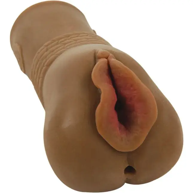 Ручной мастурбатор-мулатка с вагиной и анусом CyberStroker Pussy and Ass - CyberSkin
