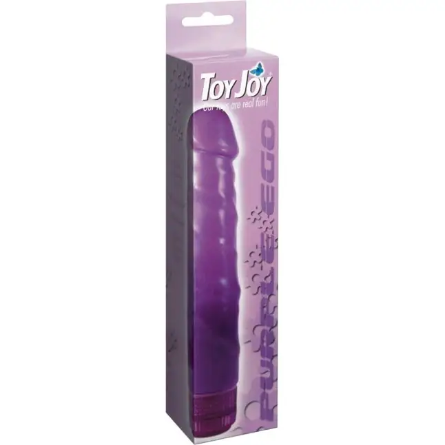 Фиолетовый вибратор Purple Ego - 23 см - Basics. Фотография 2.