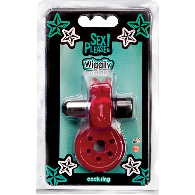 Эрекционное кольцо с вибрацией и стимулятором клитора Sex Please! Wiggily Vibrating Cock Ring - Sex Please!. Фотография 2.