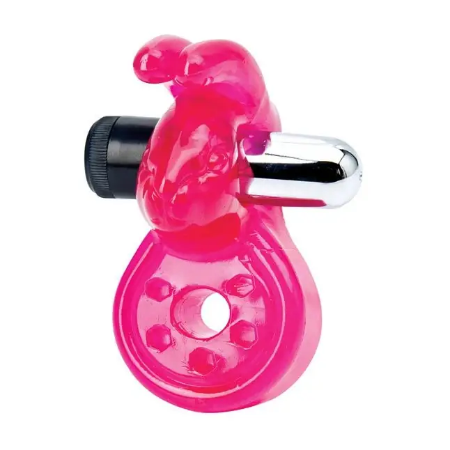 Эрекционное кольцо с вибрацией и стимулятором клитора Sex Please! Wiggily Vibrating Cock Ring - Sex Please!