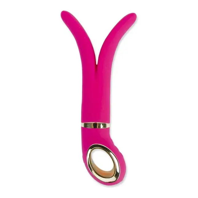 Ярко-розовый анатомический вибромассажер Fun Toys Gvibe 2 - 18 см
