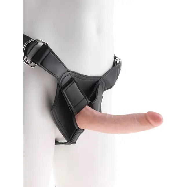 Страпон на виниловых трусиках Strap-on Harness Cock - 17,8 см - King Cock