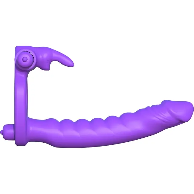 Эрекционное кольцо для двойного проникновения Silicone Double Penetrator Rabbit - Fantasy C-Ringz. Фотография 4.