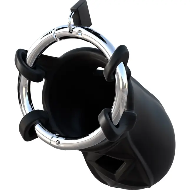 Черный замок верности Extreme Silicone Cock Blocker - Fantasy C-Ringz . Фотография 5.