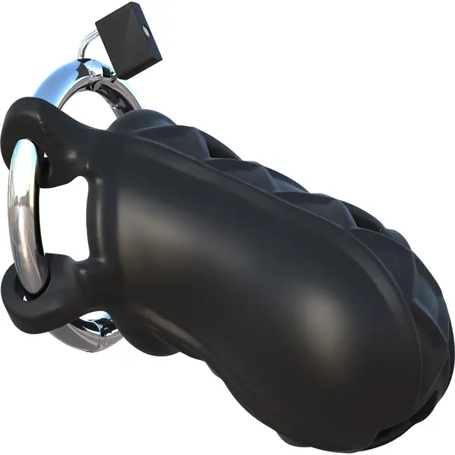 Черный замок верности Extreme Silicone Cock Blocker - Fantasy C-Ringz 