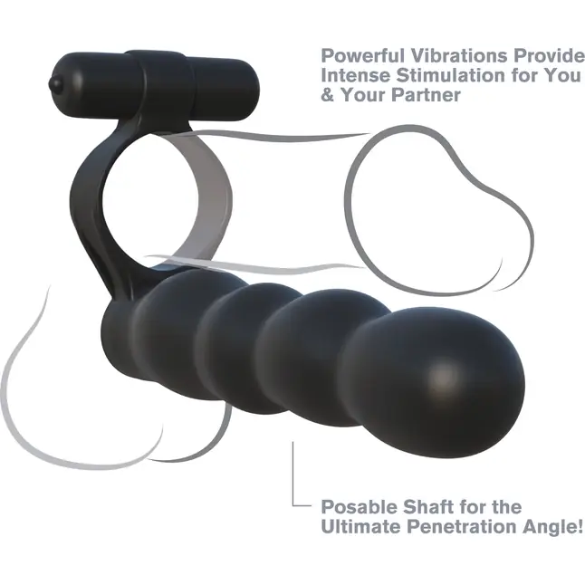 Эрекционное кольцо для двойного проникновения Posable Partner Double Penetrator - Fantasy C-Ringz. Фотография 6.