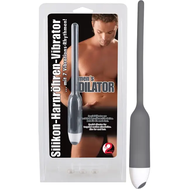Серый вибратор для уретры Silicone Dilator - You2Toys