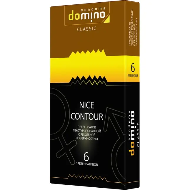 Презервативы с рёбрышками DOMINO Classic Nice Contour - 6 шт - Domino Classic