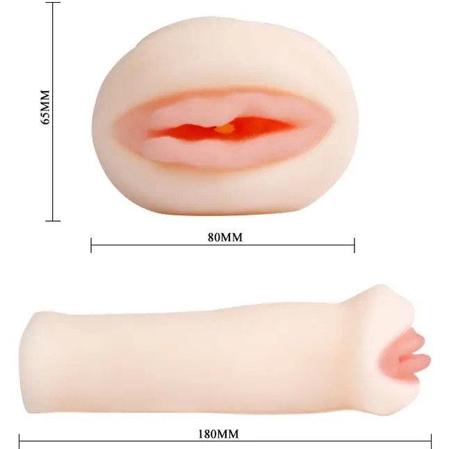 Вибрирующий мастурбатор-вагина с нежными губками Lily - 18 см. Фотография 4.