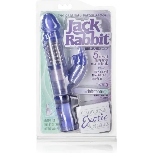 Фиолетовый вибромассажер Waterproof Jack Rabbit - 22 см - Jack Rabbits. Фотография 2.
