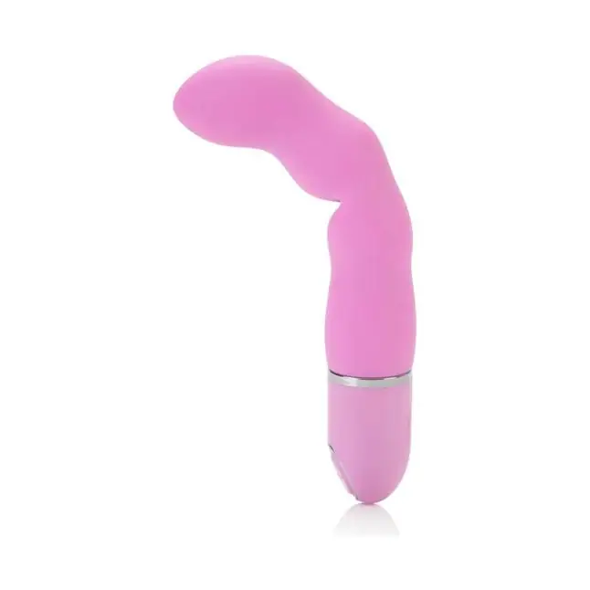 Розовый гнущийся вибромассажер 10-Function Silicone Pleasure Bendie Wavy G s - 17,75 см - Pleasure Bendie. Фотография 4.