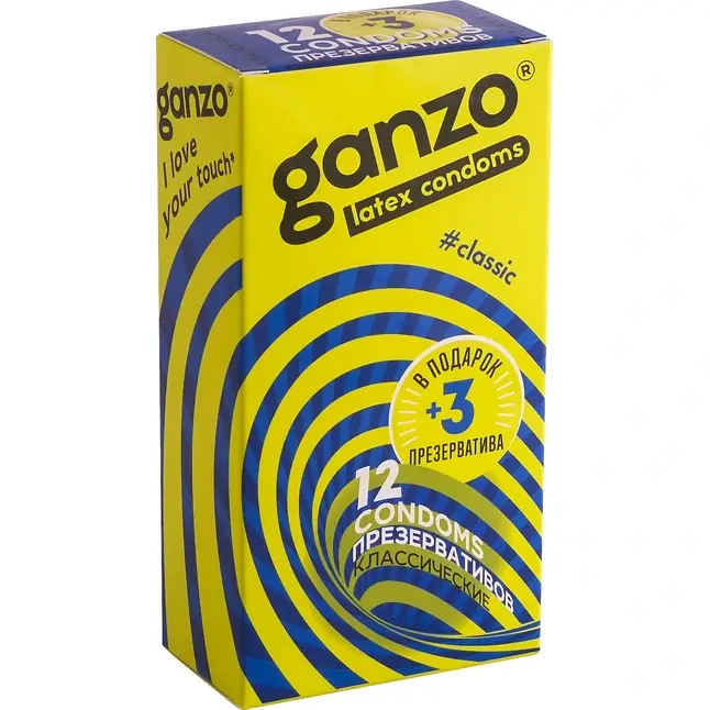 Классические презервативы с обильной смазкой Ganzo Classic - 12 шт. Фотография 2.