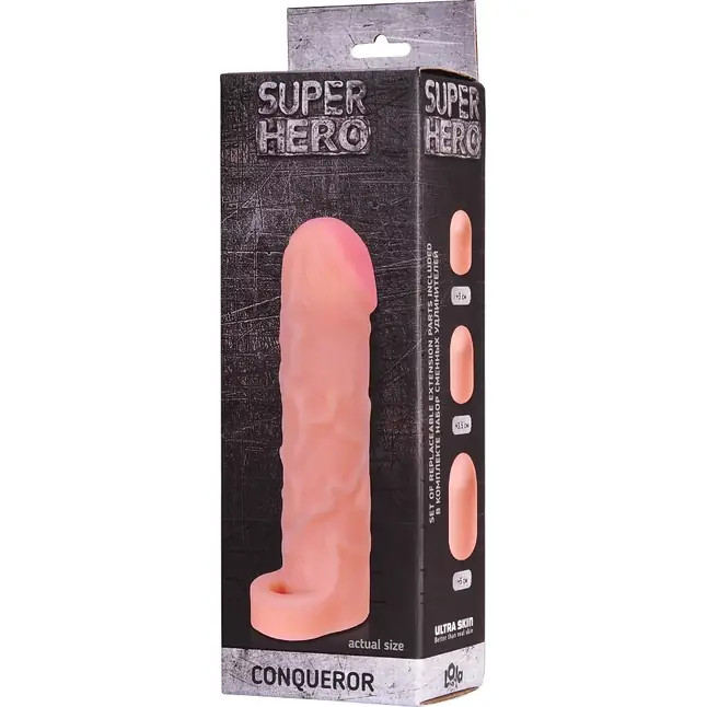 Фаллоудлинитель SUPER HERO Conqueror - 19,5 см - Super Hero. Фотография 3.