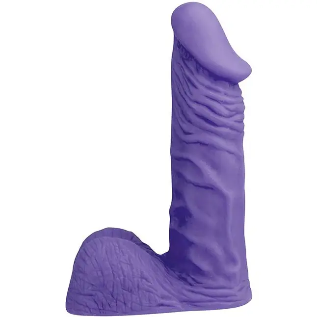 Фиолетовый стимулятор-фаллос XSKIN 6 PVC DONG - 15 см - X-Skin