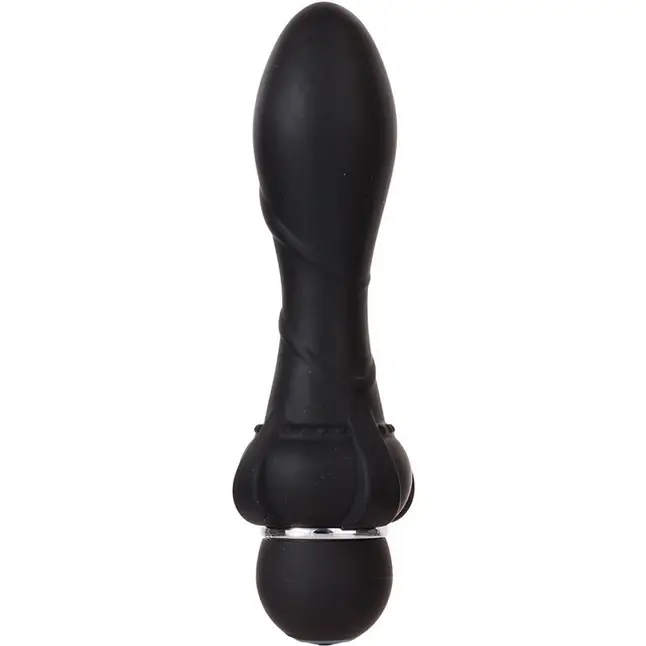 Чёрный вибромассажер для анальной стимуляции PURRFECT SILICONE ANAL VIBRATOR BLACK - 12,7 см - Purrfect Silicone