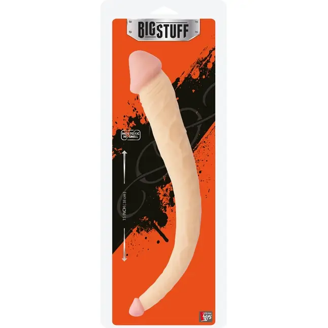 Двусторонний фаллоимитатор BIGSTUFF DOUBLE DONG - 38 см - BigStuff. Фотография 2.