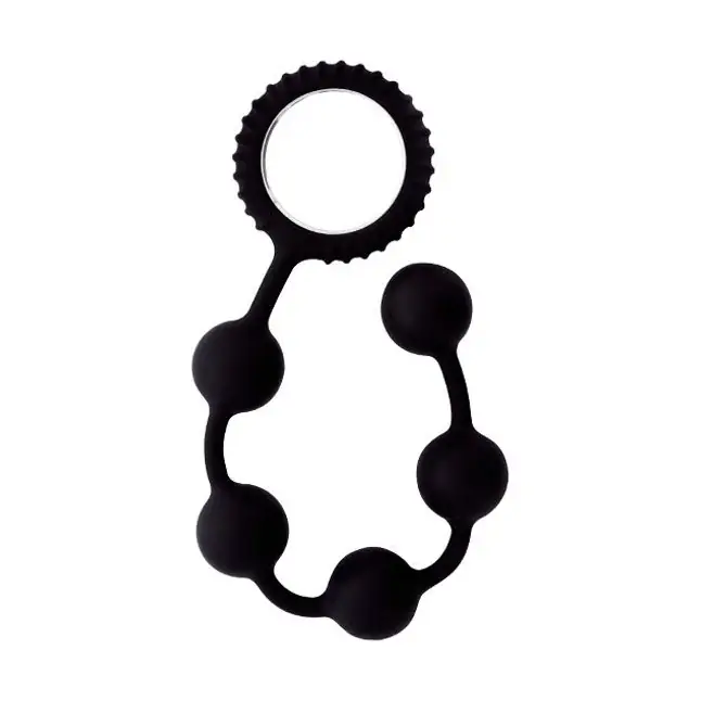 Чёрный анальные шарики MENZSTUFF BUTT BEADS - 23 см - MenzStuff