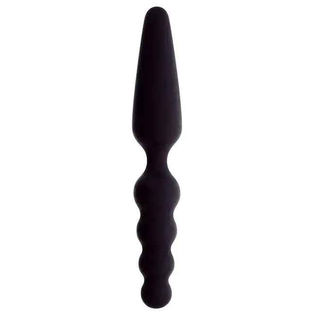 Чёрный двусторонний массажер для анальной стимуляции MENZSTUFF DUAL PROBE - 18 см - MenzStuff