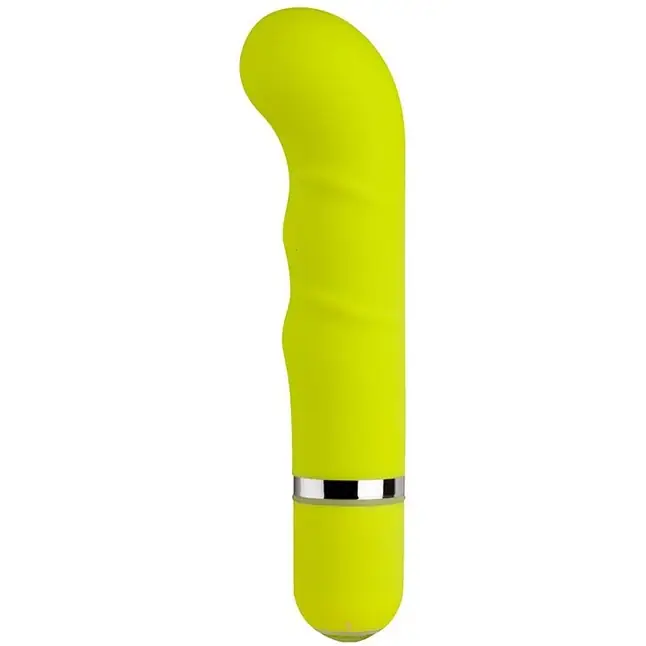 Зелёный мини-вибратор для G-массажа NEON PASSION VIBE GREEN - 11,4 см - Neon