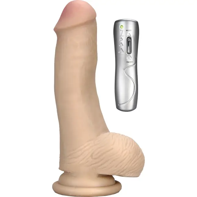 Реалистичный телесный вибромассажёр REALSTUFF 6.5INCH VIBRATOR - 16,5 см - RealStuff