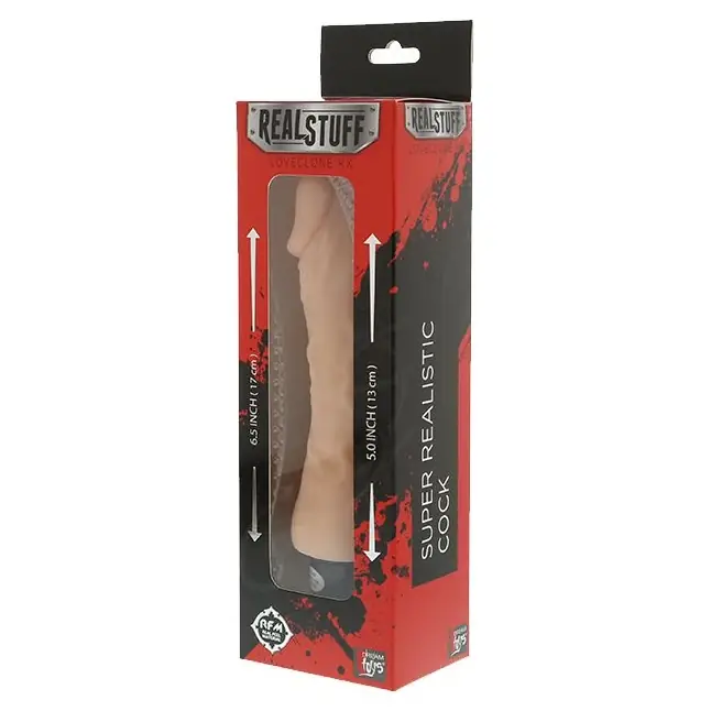 Реалистичный мультискоростной вибромассажёр REALSTUFF 5INCH VIBRATOR - 16 см - RealStuff. Фотография 2.