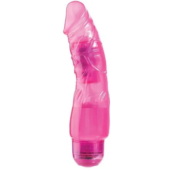 Розовый гелевый вибратор JELLY JOY 7INCH 10 RHYTHMS PINK - 17,5 см - Jelly Joy