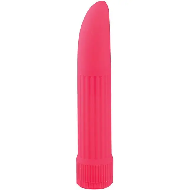 Классический розовый вибратор со скошенным кончиком BASICX MULTISPEED VIBRATOR - 13 см - BasicX
