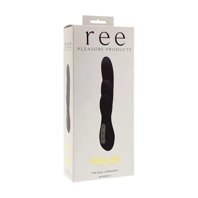 Чёрный перезаряжаемый вибромассажёр REE PALLAS SILICONE RECHARGEABLE VIBE - 20 см. Фотография 2.
