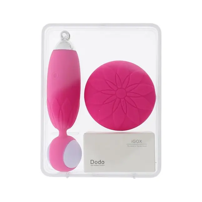 Розовый вибростимулятор с функциями ротации и вибрации DODO PINK. Фотография 3.