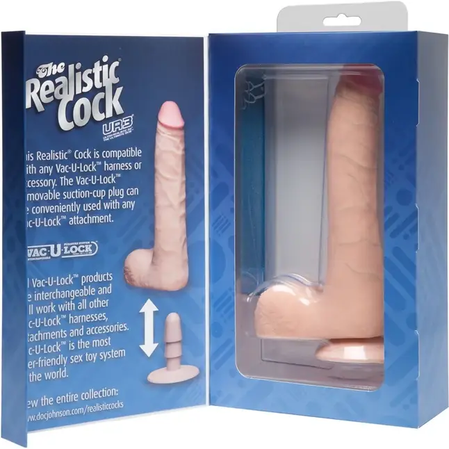 Телесный фаллоимитатор-реалистик на присоске - 24 см - The Realistic Cock. Фотография 3.