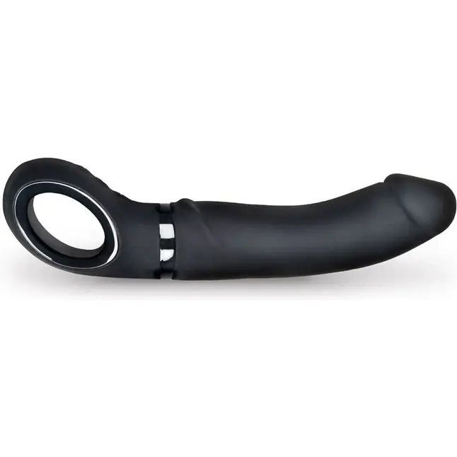 Реалистичный чёрный вибратор Fun Toys GJack - 22 см