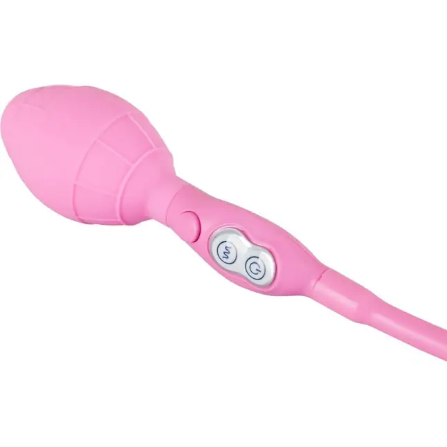 Розовый вибратор с функцией расширения Rosy Bunny - 20 см - Smile. Фотография 4.