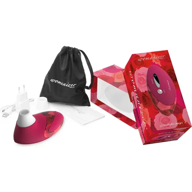 Вакуумный клиторальный стимулятор Womanizer W500 Pro Rose с 2 сменными насадками