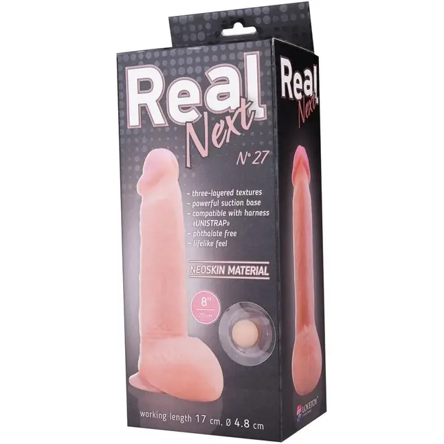 Реалистичный фаллоимитатор на присоске REAL Next № 27 - 23 см - REAL NEXT. Фотография 7.