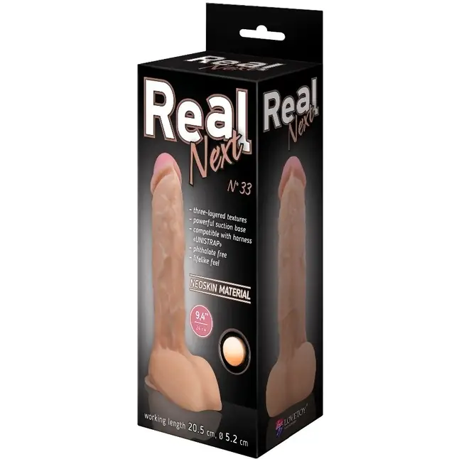 Крупный фаллоимитатор на подошве-присоске REAL Next №33 - 23,5 см - REAL NEXT. Фотография 6.