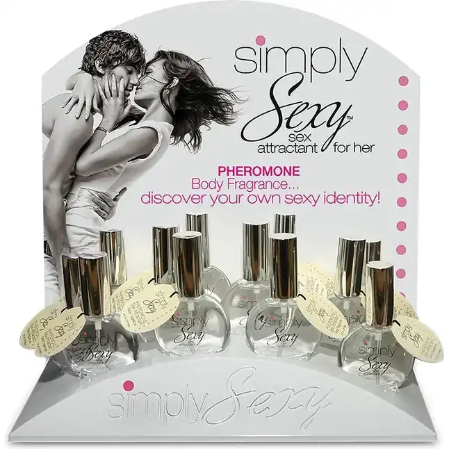 Дисплей из 12 женских духов Simply Sexy Pheromone Sex Attractant