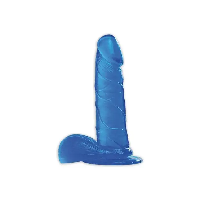 Синий фаллоимитатор JELLY DILDO REAL RAPTURE BLUE 6,5 - 16,5 см - Real Rapture