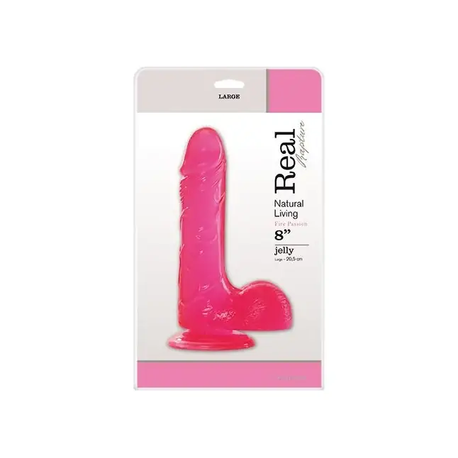 Розовый фаллоимитатор с присоской JELLY DILDO REAL RAPTURE PINK 8 - 23 см - Real Rapture. Фотография 2.
