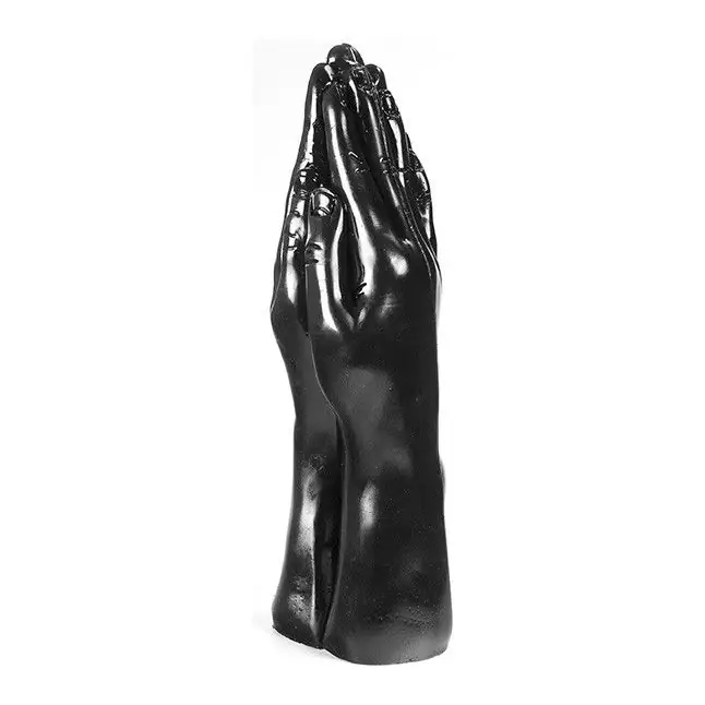 Стимулятор для фистинга с виде сомкнутых рук Dark Crystal Christian Dildo Black - 32 см