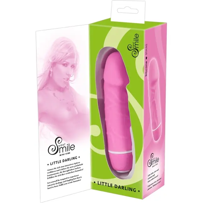 Розовый миниатюрный вибратор Mini Little Darling - 12,5 см - Sweet Smile. Фотография 4.