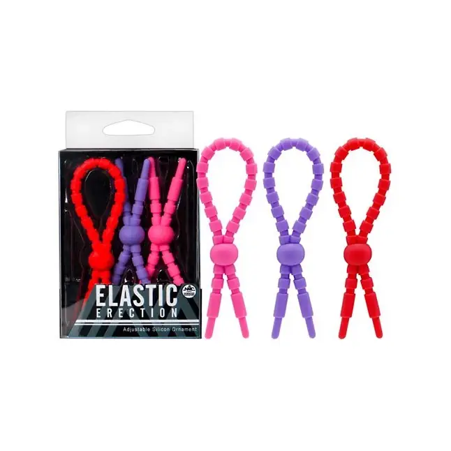 Набор из трех лассо для пениса Elastic Erection