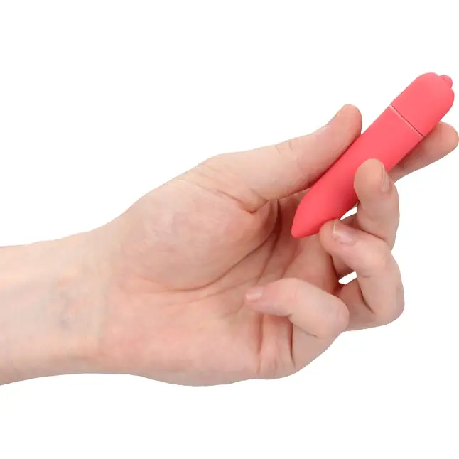 Розовая удлинённая вибропуля Power Bullet Pink - 8,3 см - Shots Toys. Фотография 2.