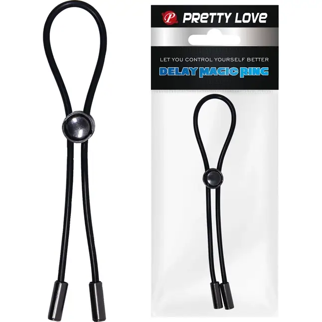 Черное эрекционное лассо - Pretty Love. Фотография 2.