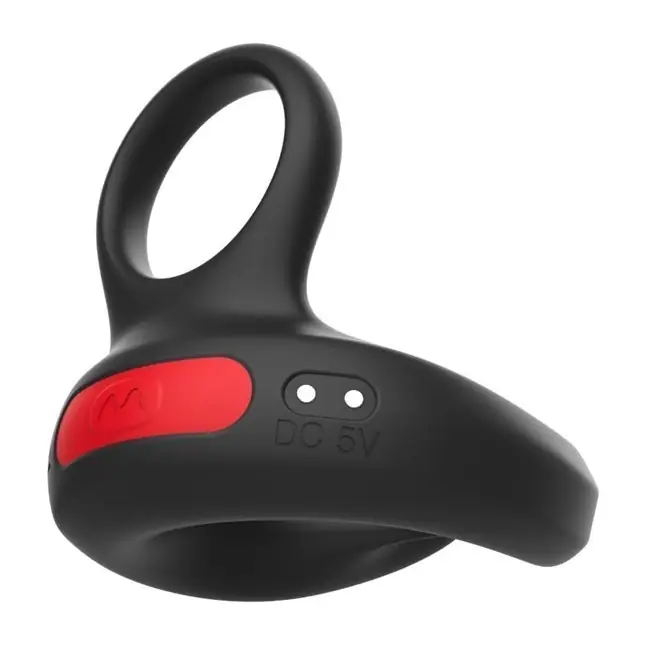 Черное эрекционное виброкольцо Cock Ring с пультом ДУ. Фотография 14.