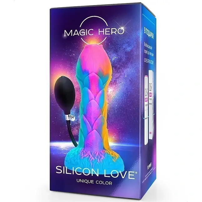 Яркий фантазийный фаллоимитатор с имитацией эякуляции - 20 см - MAGIC HERO. Фотография 5.