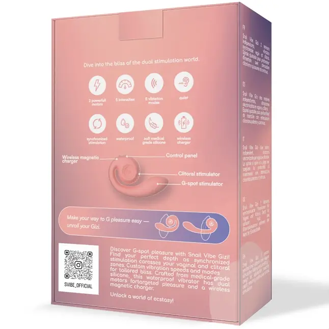 Персиковый вибромассажёр SVibe Gizi. Фотография 5.