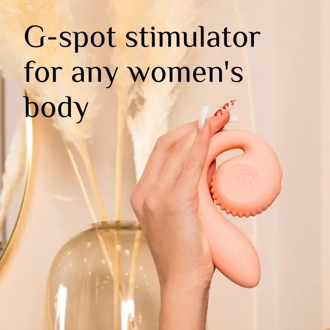 Персиковый вибромассажёр SVibe Gizi. Фотография 6.